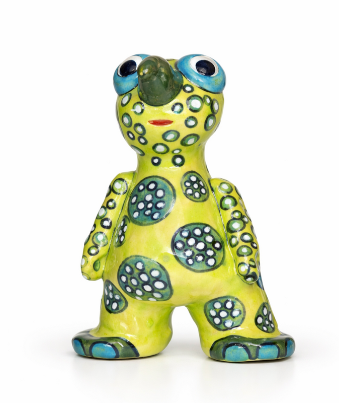 Shoreling ceramic creature inspired by sea and shoreline textures