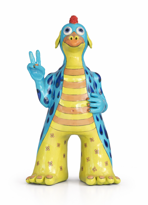 Coastal clay woks inspired Shoreling clay art creature.