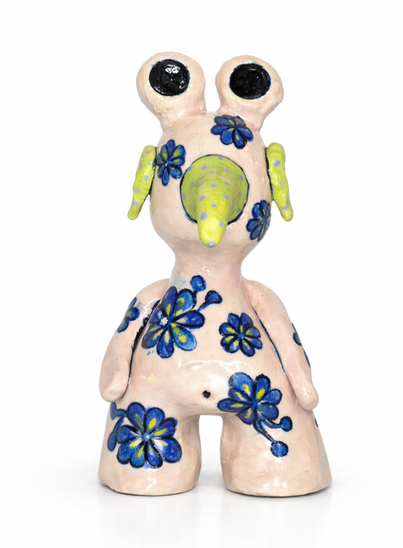 Handmade Shoreling clay monster with natural texture.