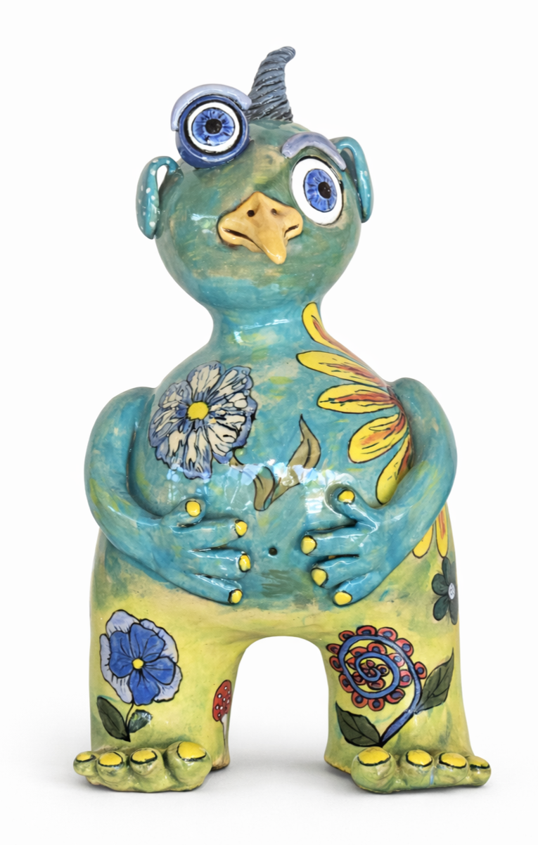 Handmade ceramic monster gift for art lovers and fantasy collectors