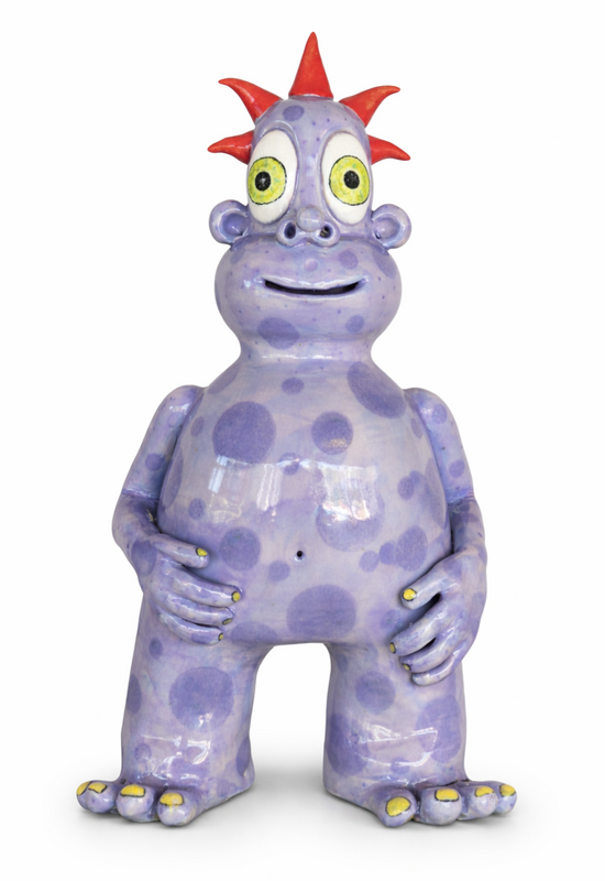 Handmade ceramic Shoreling monster sculpture crafted from wheel-thrown and hand-built stoneware clay, finished with a hand-applied glaze.